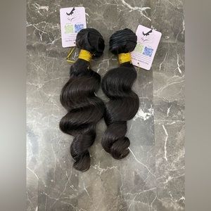 New! 14 & 16” Raw Virgin Hair Top Quality Loose Wave Bundles
